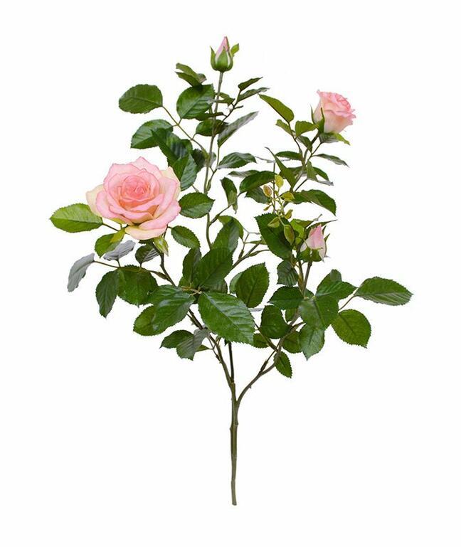 Keinotekoinen haara Vaaleanpunainen ruusu 70 cm