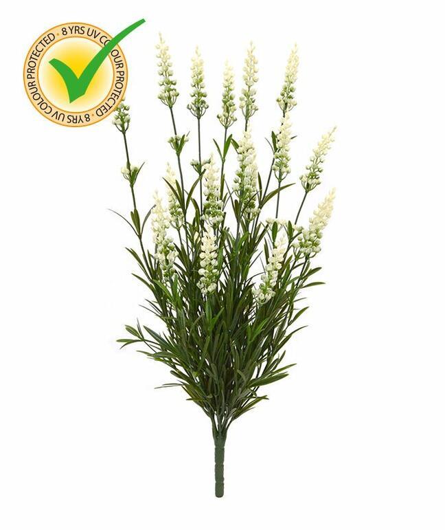 Keinotekoinen kasvi Laventeli valkoinen 50 cm