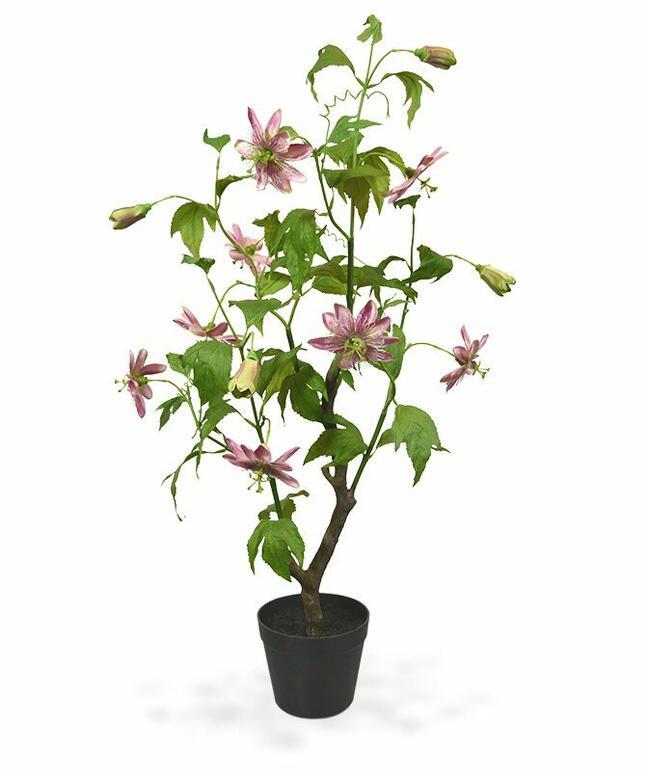 Keinotekoinen kasvi Passionhedelmä vaaleanpunainen 90 cm